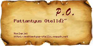 Pattantyus Otelló névjegykártya